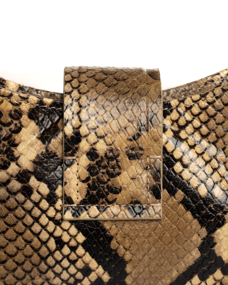 MISBHV metal logo plaque snake-embossed shoulder bag thumbnail