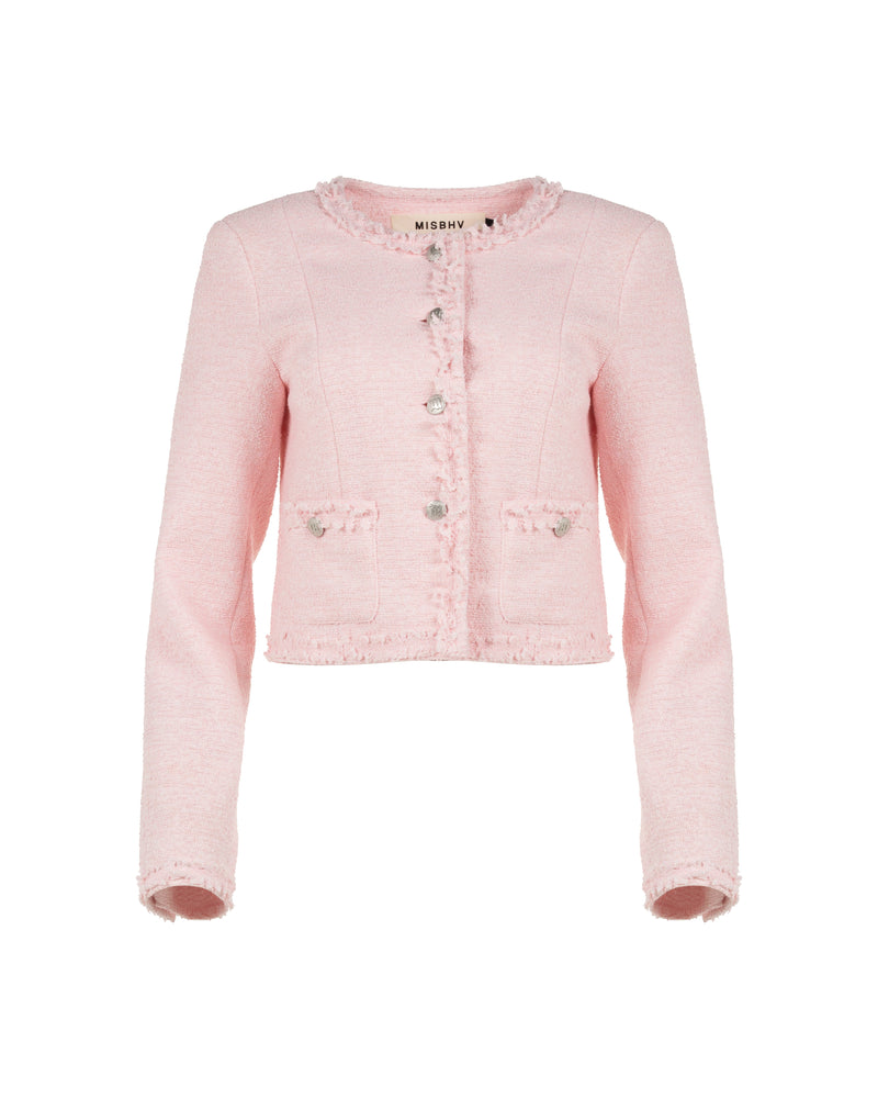 MISBHV tweed pink blazer jacket thumbnail