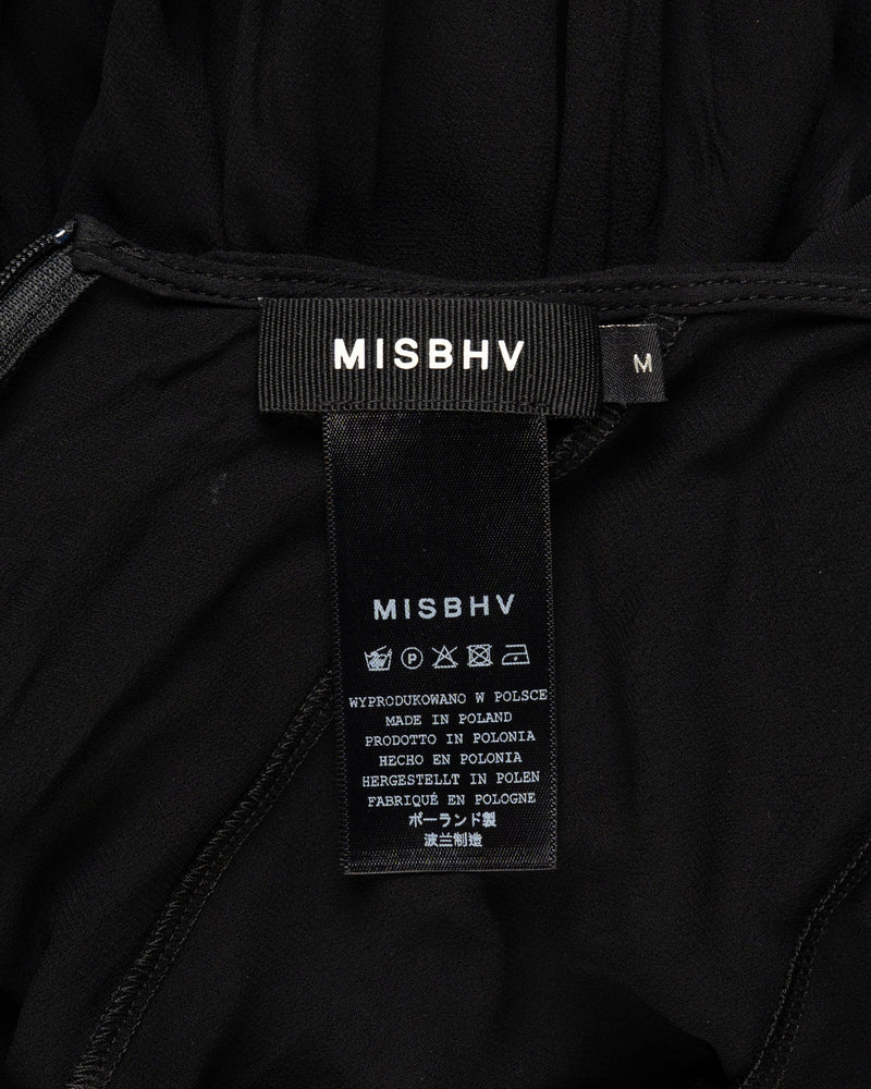 MISBHV 1-OF-1 single-shoulder ruched black dress thumbnail