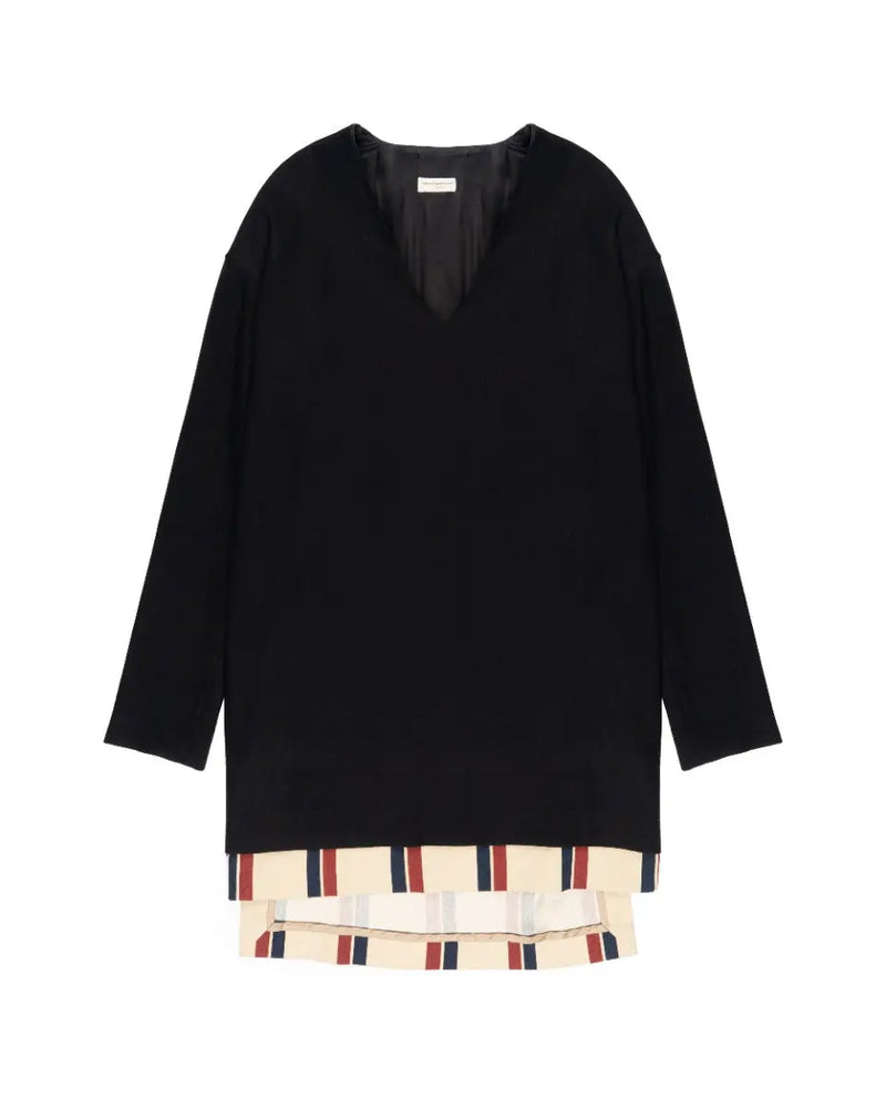 Dries Van Noten v-neck collar double layered dress thumbnail