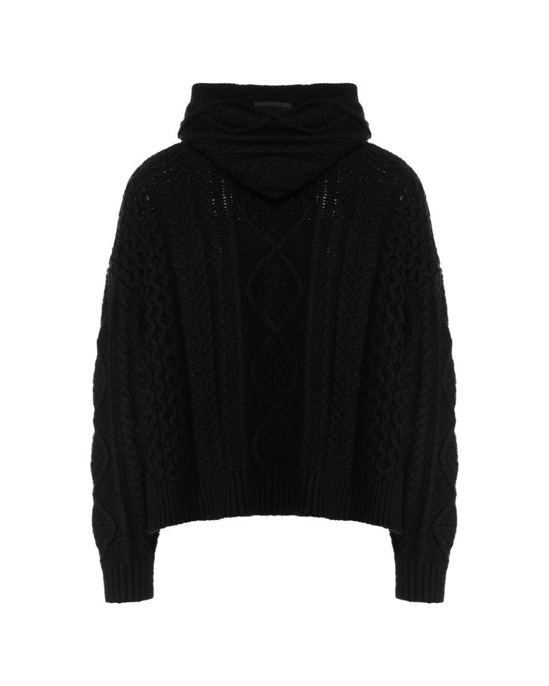 Fear of God ESSENTIALS cable knit hoodie thumbnail