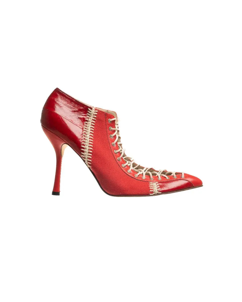Gianni Versace pointed-toe lace-up heels thumbnail