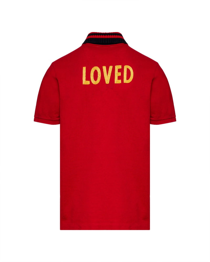 Gucci "Loved" red polo collar t-shirt thumbnail