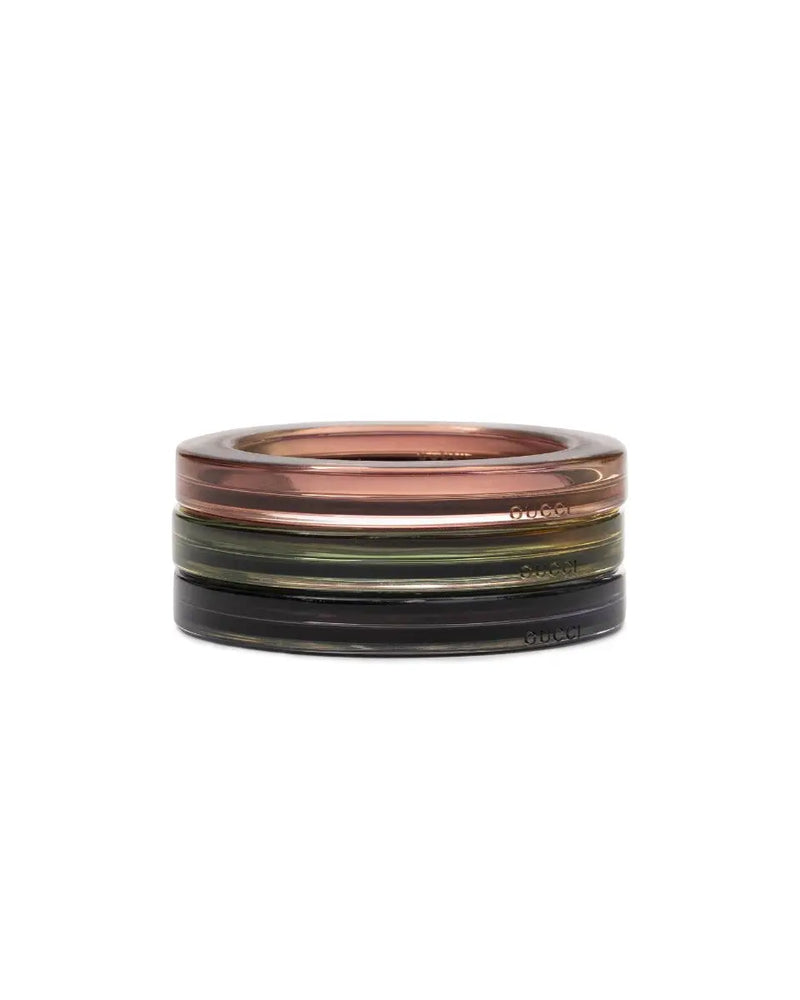 Gucci Ressin Bangle plexiglass transparent set of 3 bracelets thumbnail