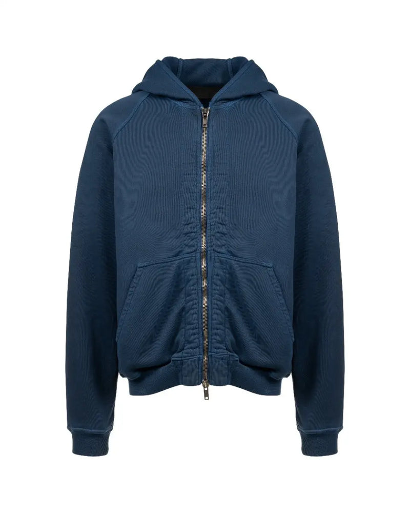 Haider Ackermann Sample Perth Indigo blue zip-up sweatshirt thumbnail