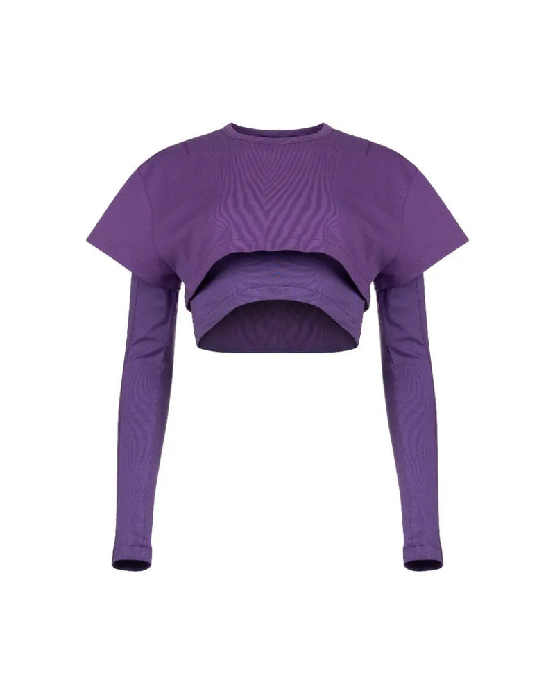 Jacquemus Le Double long sleeve purple t-shirt thumbnail