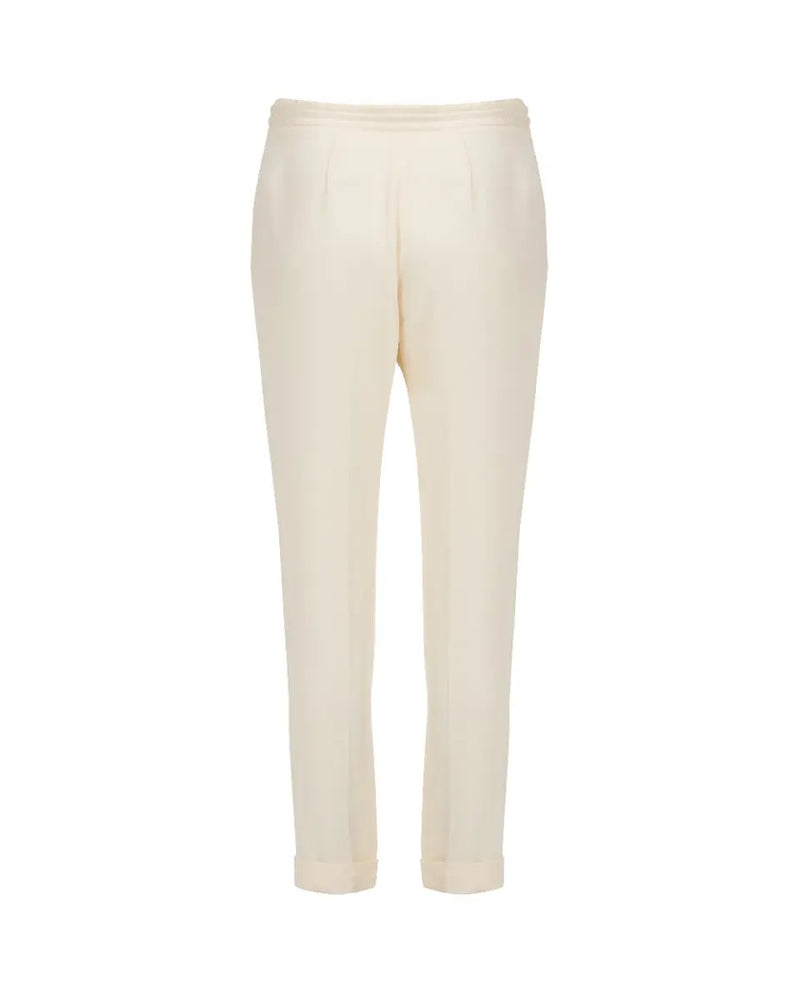 Loro Piana Crepe cream silk drawstring pants thumbnail