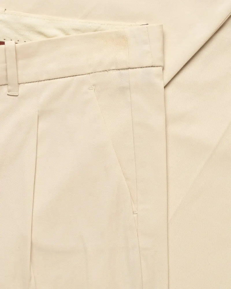 Loro Piana pleated formal off-white pants thumbnail