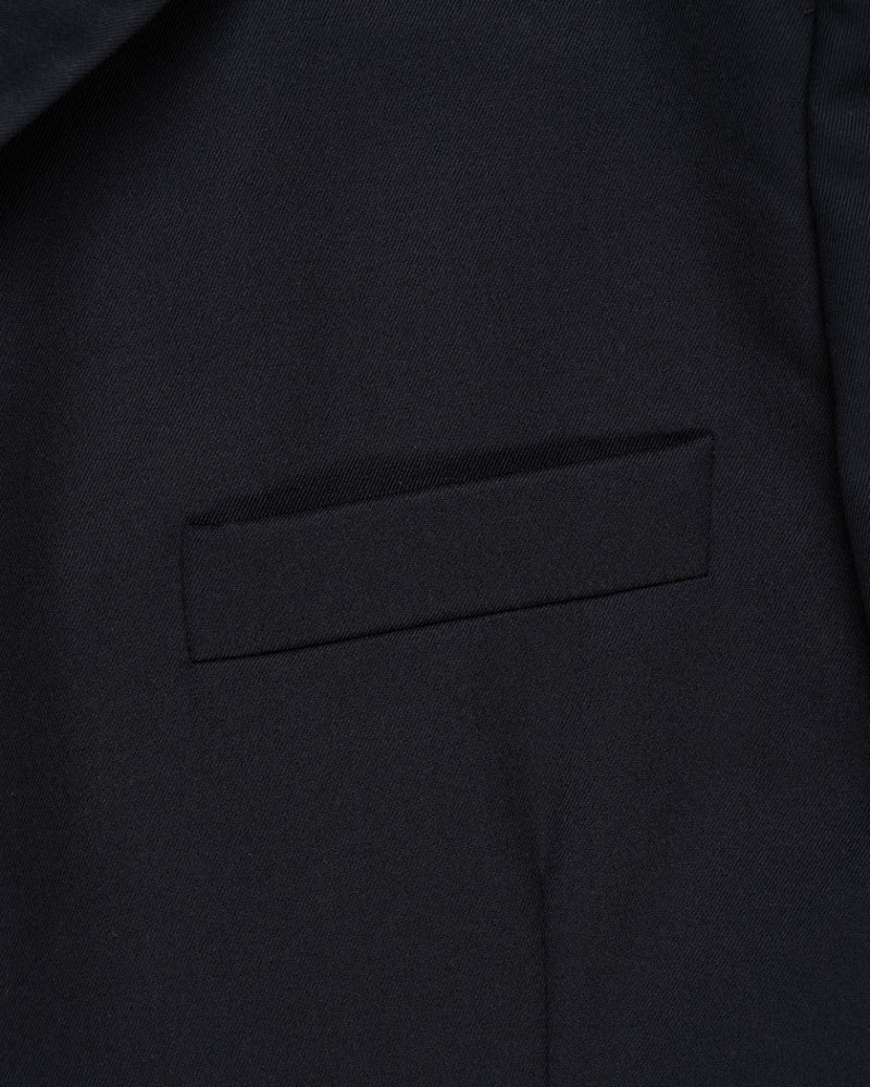 Maison Margiela 10 single-breasted virgin wool navy blazer jacket thumbnail