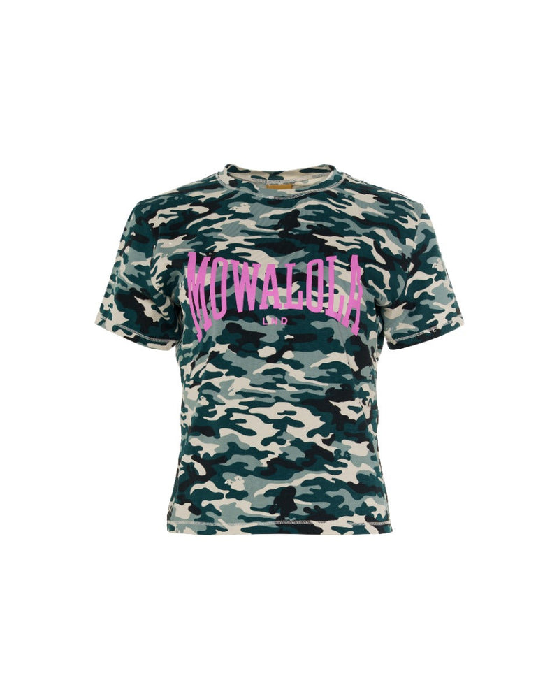 Mowalola x SNOW BUNNY exclusive camo t-shirt thumbnail