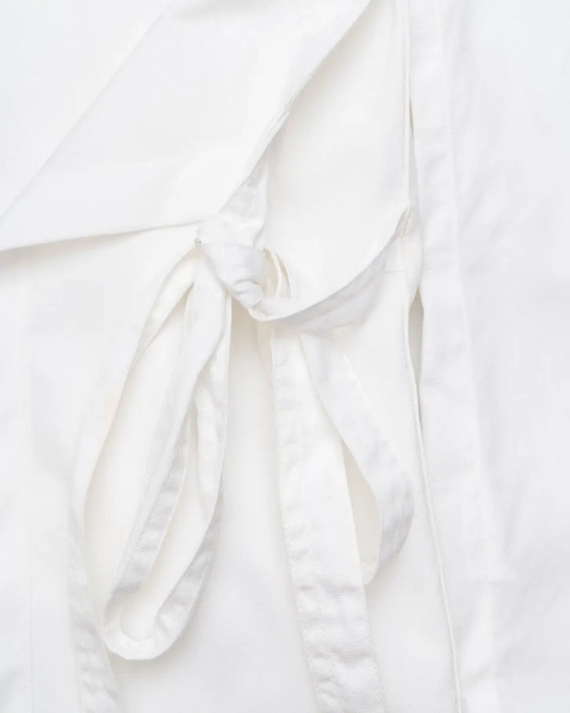 Helmut Lang Apron Panel laced sleeveless white top thumbnail