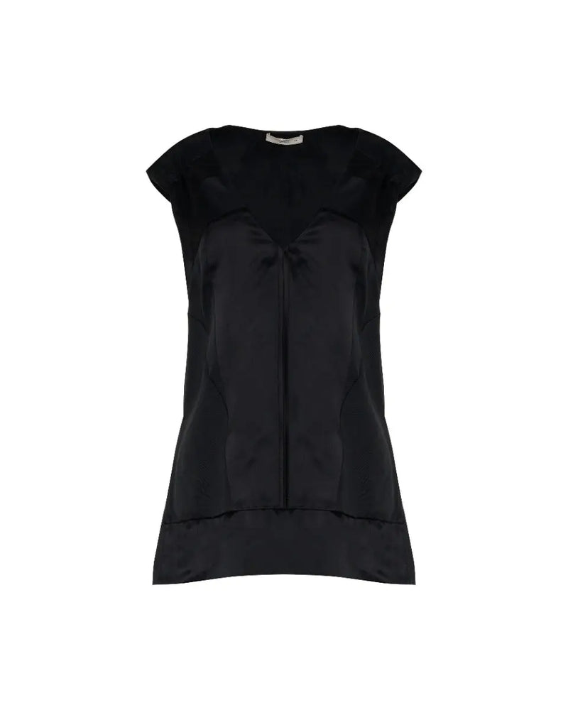 Prada geometric-cut silk top thumbnail