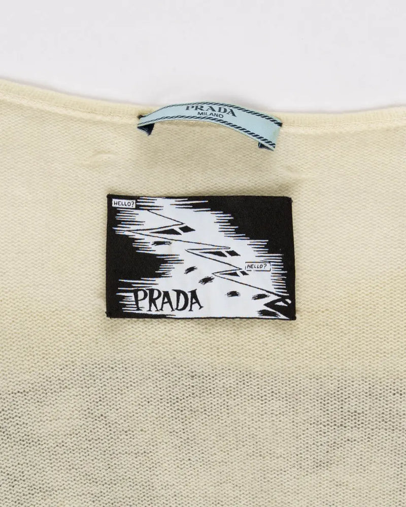 Prada Tarpé Mills inspired "Comic" cropped sweater thumbnail