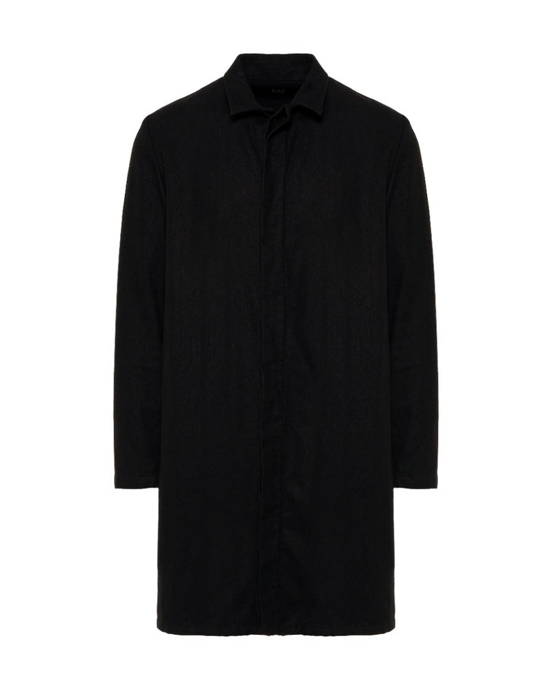 Raf by Raf Simons elongated double placket wool overshirt thumbnail