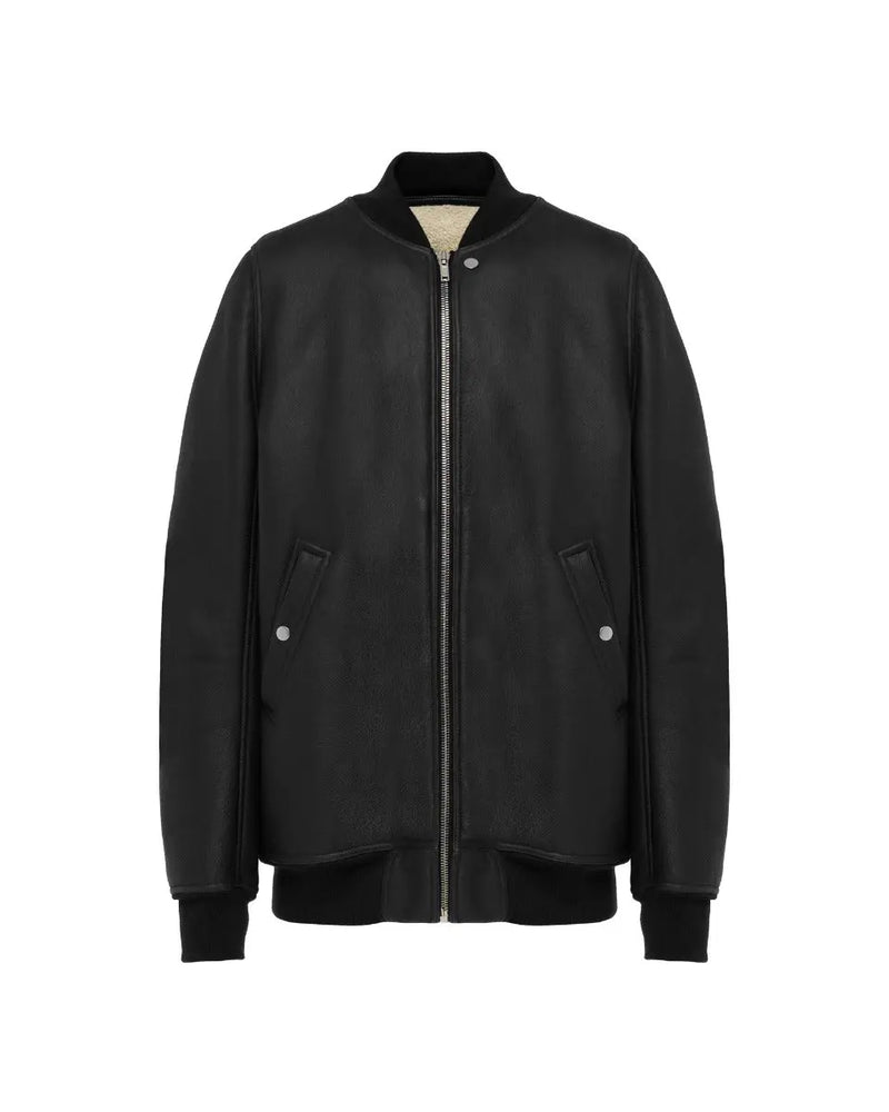 Rick Owens "SISYPHUS" lamb leather shearling bomber jacket thumbnail