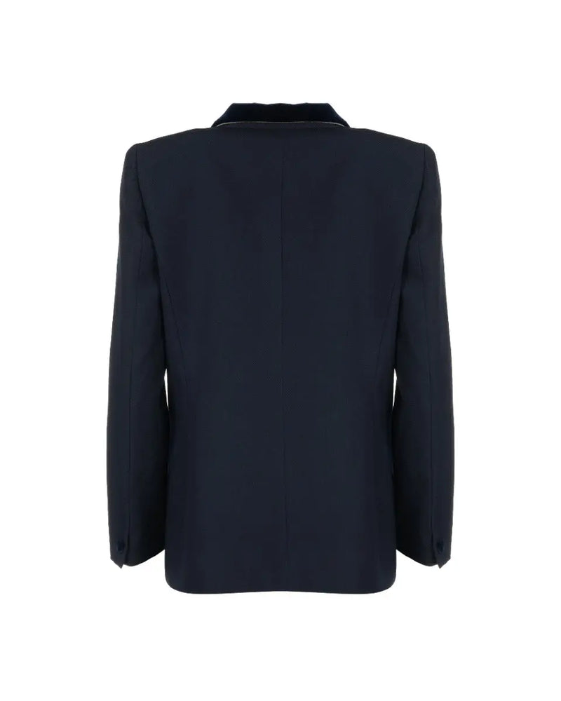 Roberto Cavalli velvet lapels blazer jacket thumbnail
