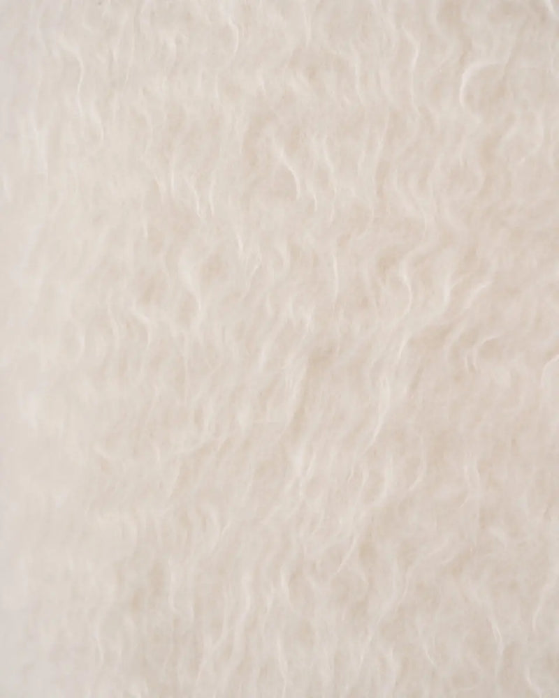 Saint Laurent cream white roll turtle neck mohair sweater thumbnail