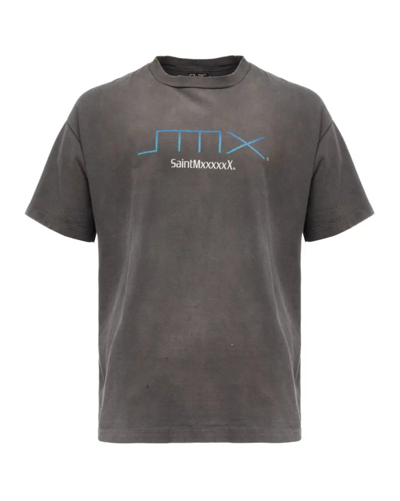 Saint Michael SM6 PlayStation 2 logo washed grey t-shirt thumbnail