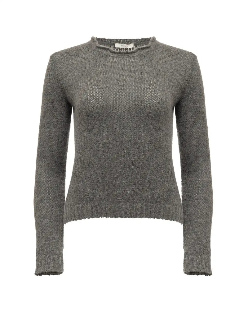 The Row szary kaszmirowy dzianinowy sweter thumbnail