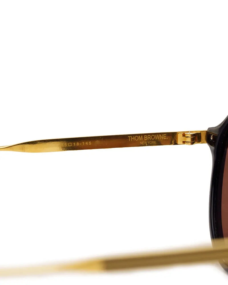 Thom Browne New York TB-809-C-NVY-GLD aviator sunglasses thumbnail
