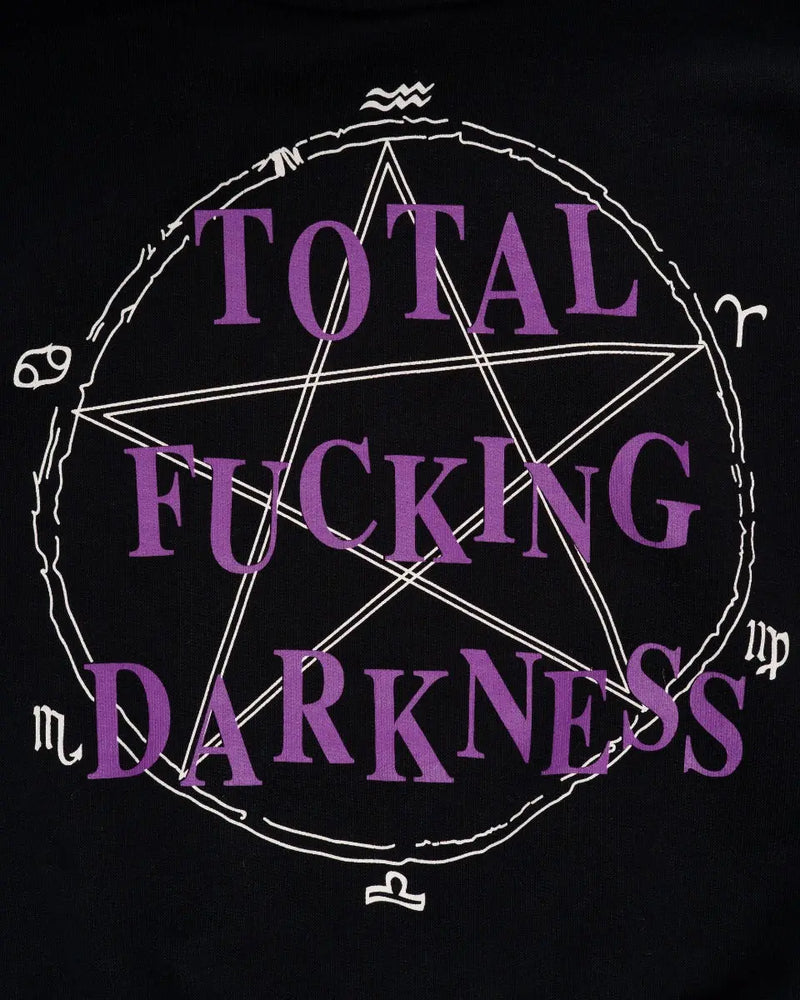 Vetements Total Fucking Darkness padded-shoulders hoodie thumbnail