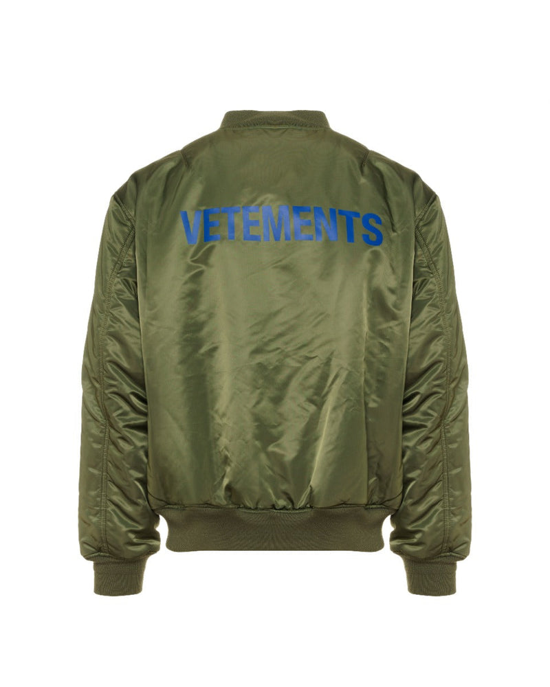 Vetements x Alpha Industries reversible MA-1 bomber jacket with emoji thumbnail