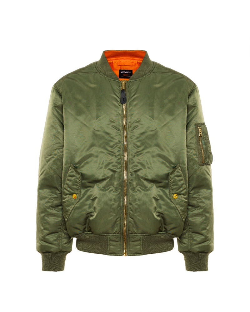 Vetements x Alpha Industries reversible MA-1 bomber jacket with emoji thumbnail
