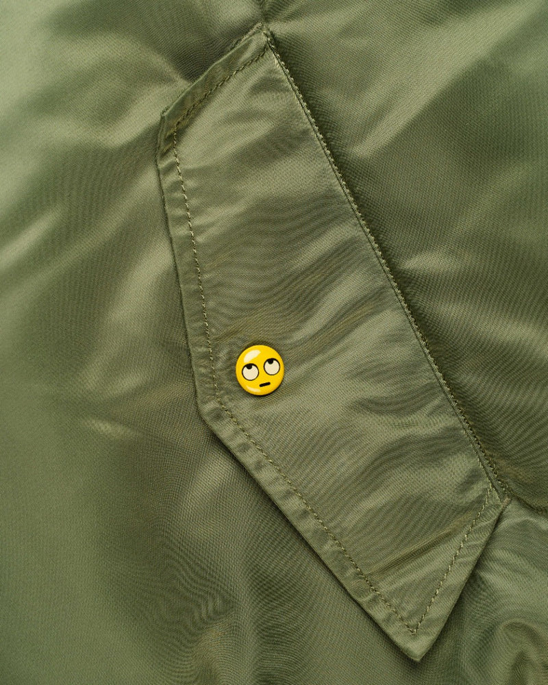 Vetements x Alpha Industries reversible MA-1 bomber jacket with emoji thumbnail