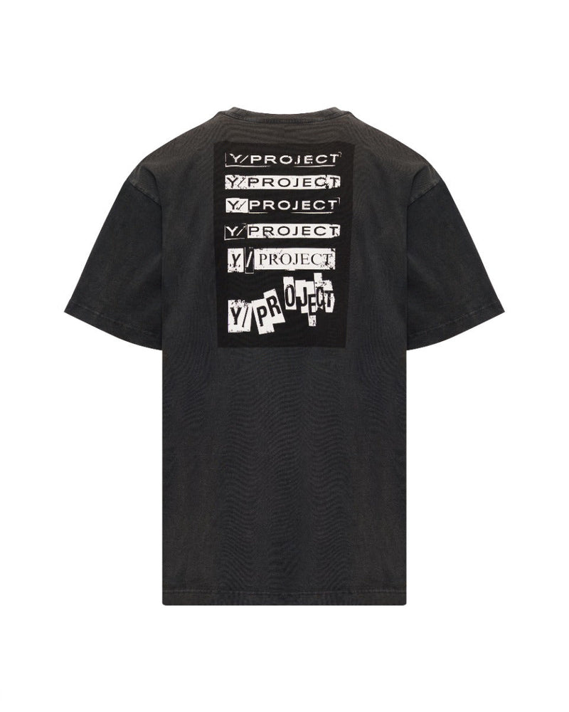 Y/Project Rock Band pinched logo grey t-shirt thumbnail