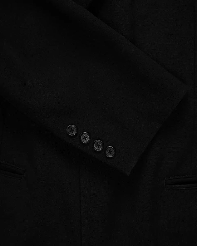 Yohji Yamamoto POUR HOMME dual fabric gabardine blazer jacket thumbnail