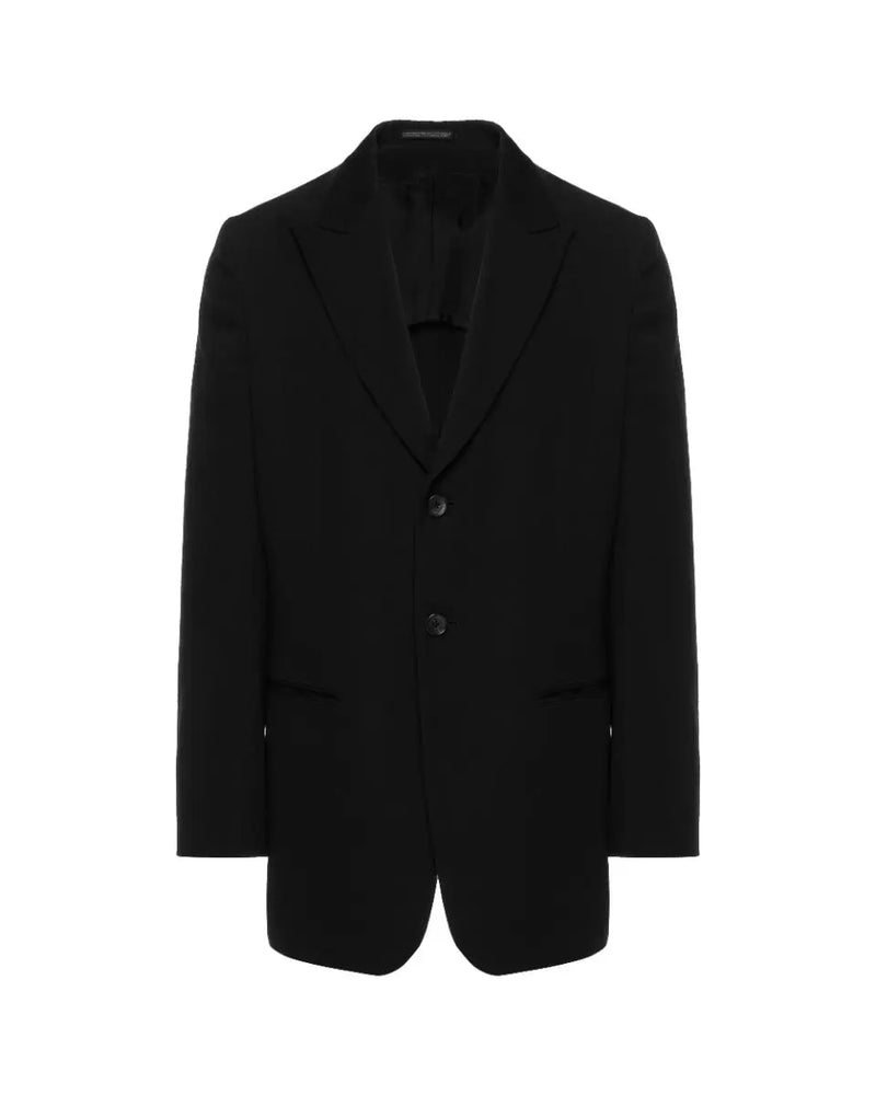 Yohji Yamamoto POUR HOMME dual fabric gabardine blazer jacket thumbnail