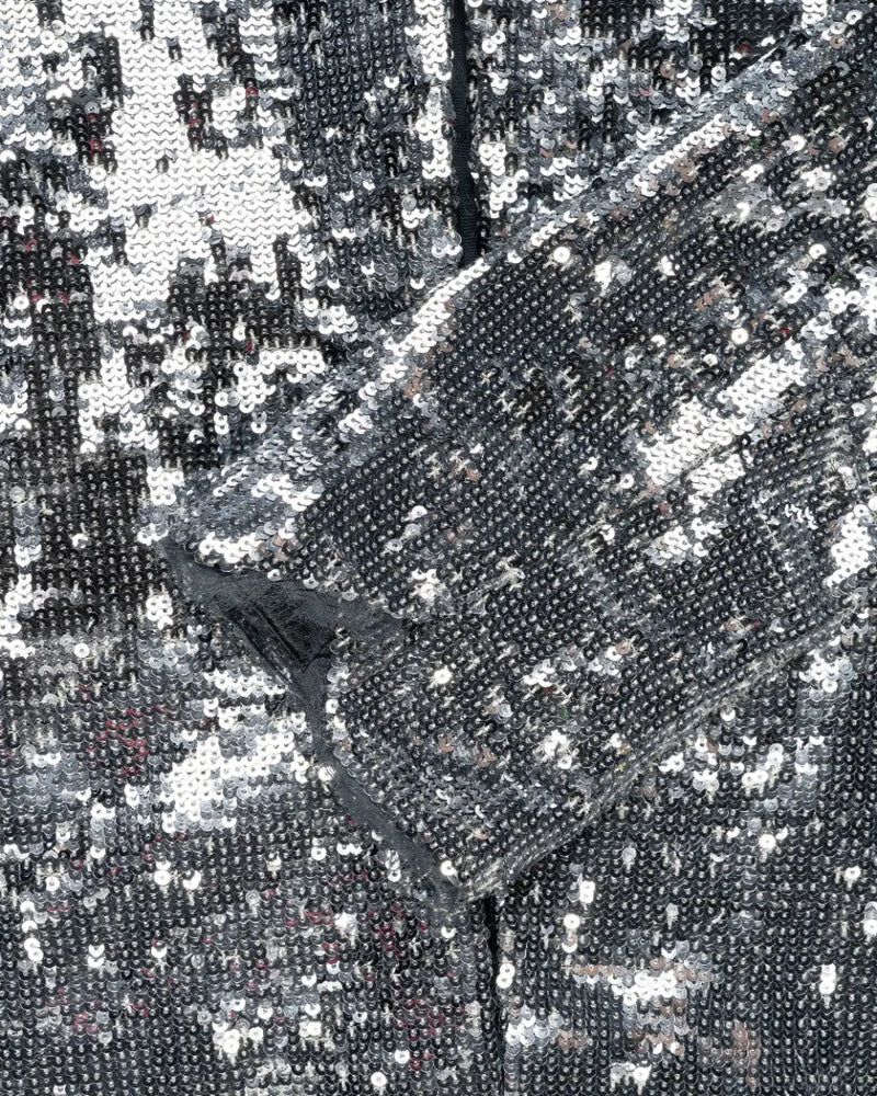 Zadig & Voltaire silver sequin-embellished blazer jacket thumbnail