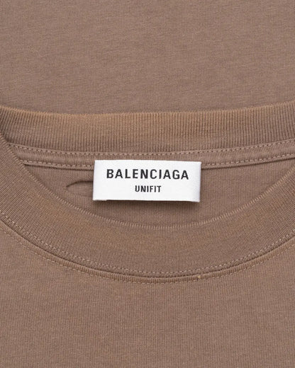 Balenciaga Unifit Caps Logo distressed oversized brown t-shirt Balenciaga