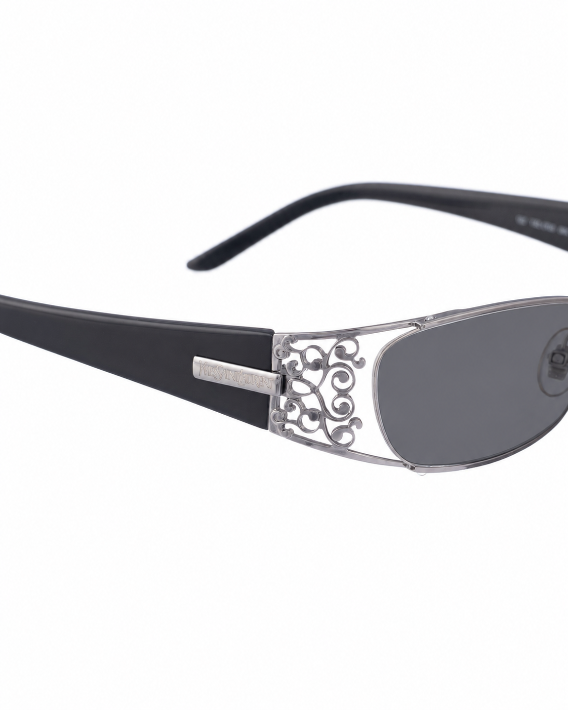 Yves Saint Laurent 00s Black Glasses with Antique Details