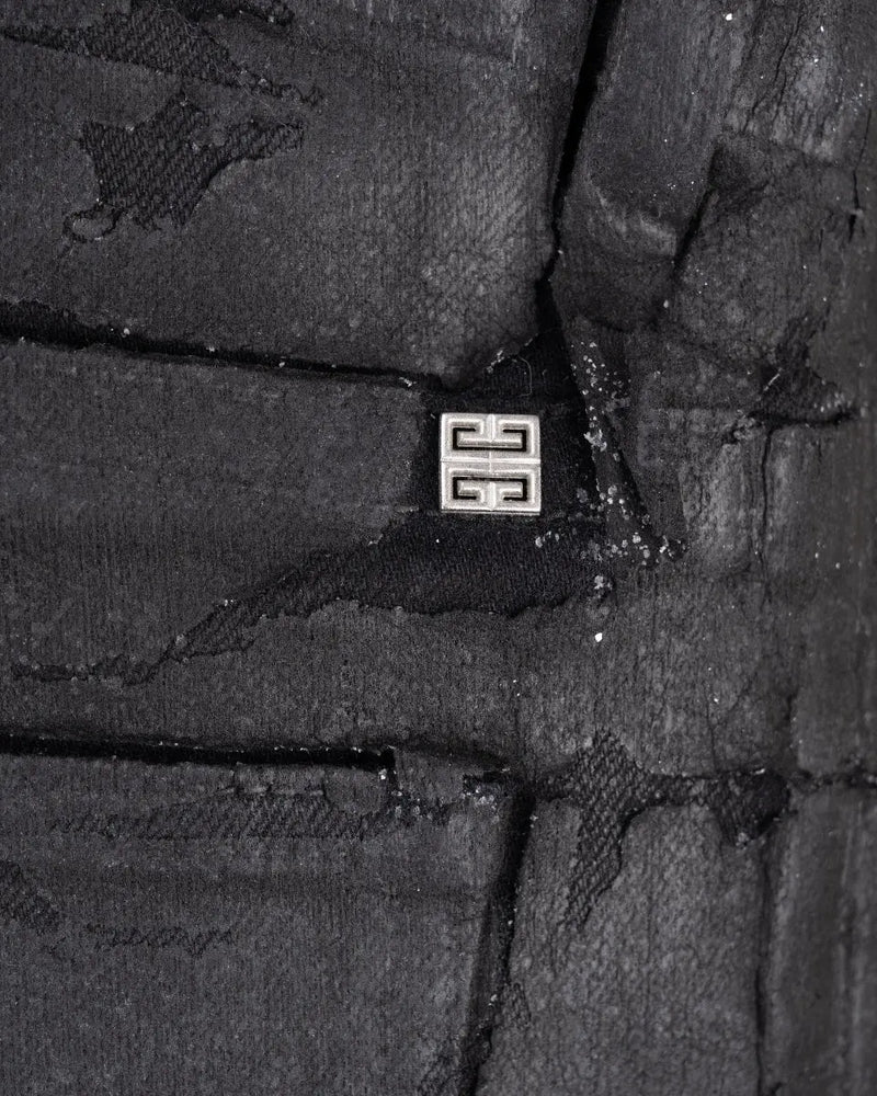 Givenchy black paint crackled jeans thumbnail