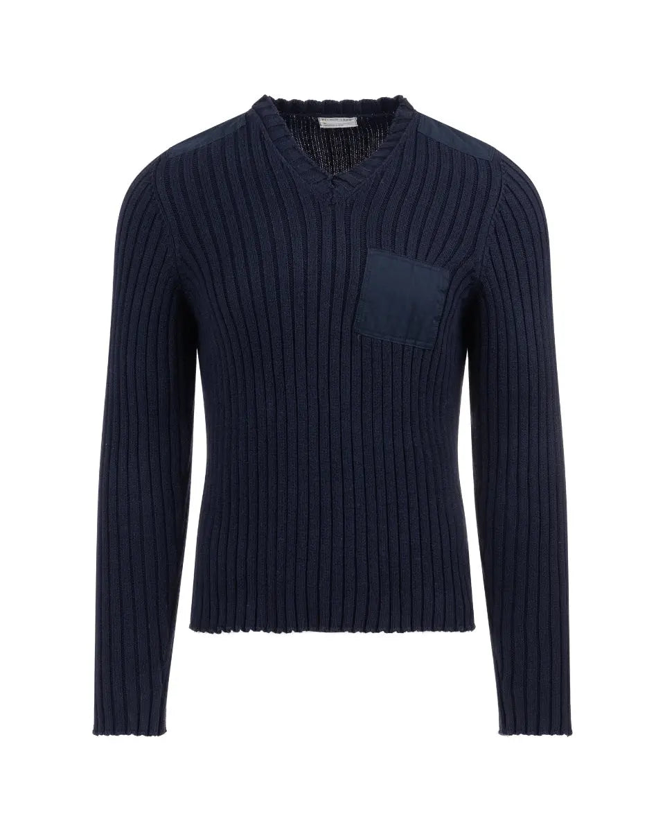 Helmut Lang commadno v-neck ribbed sweater Helmut Lang
