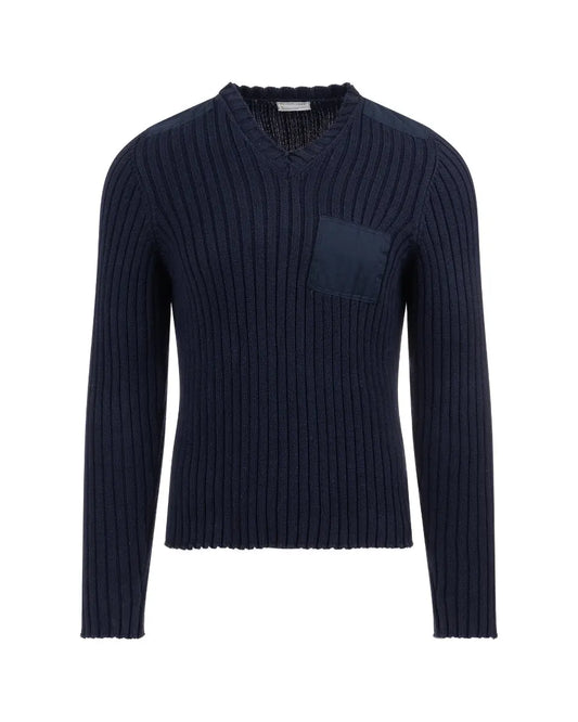 Helmut Lang commadno v-neck ribbed sweater Helmut Lang