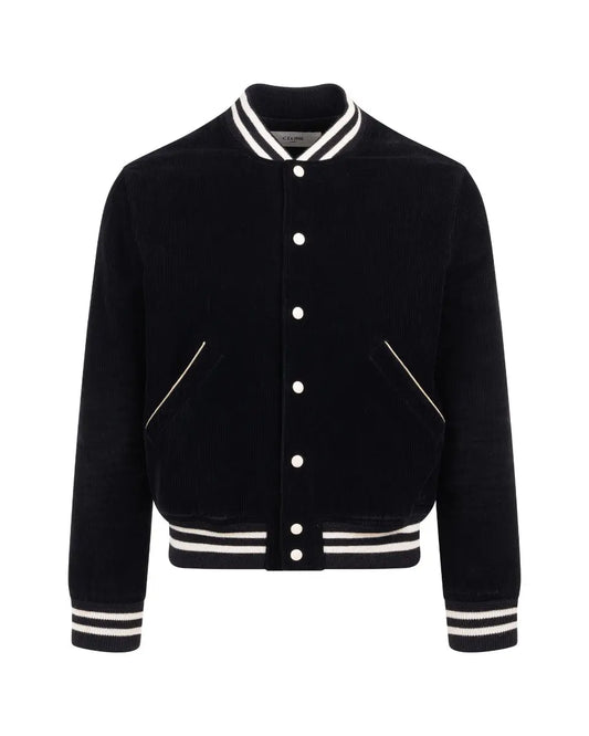 Celine back-patch corduroy teddy jacket Celine