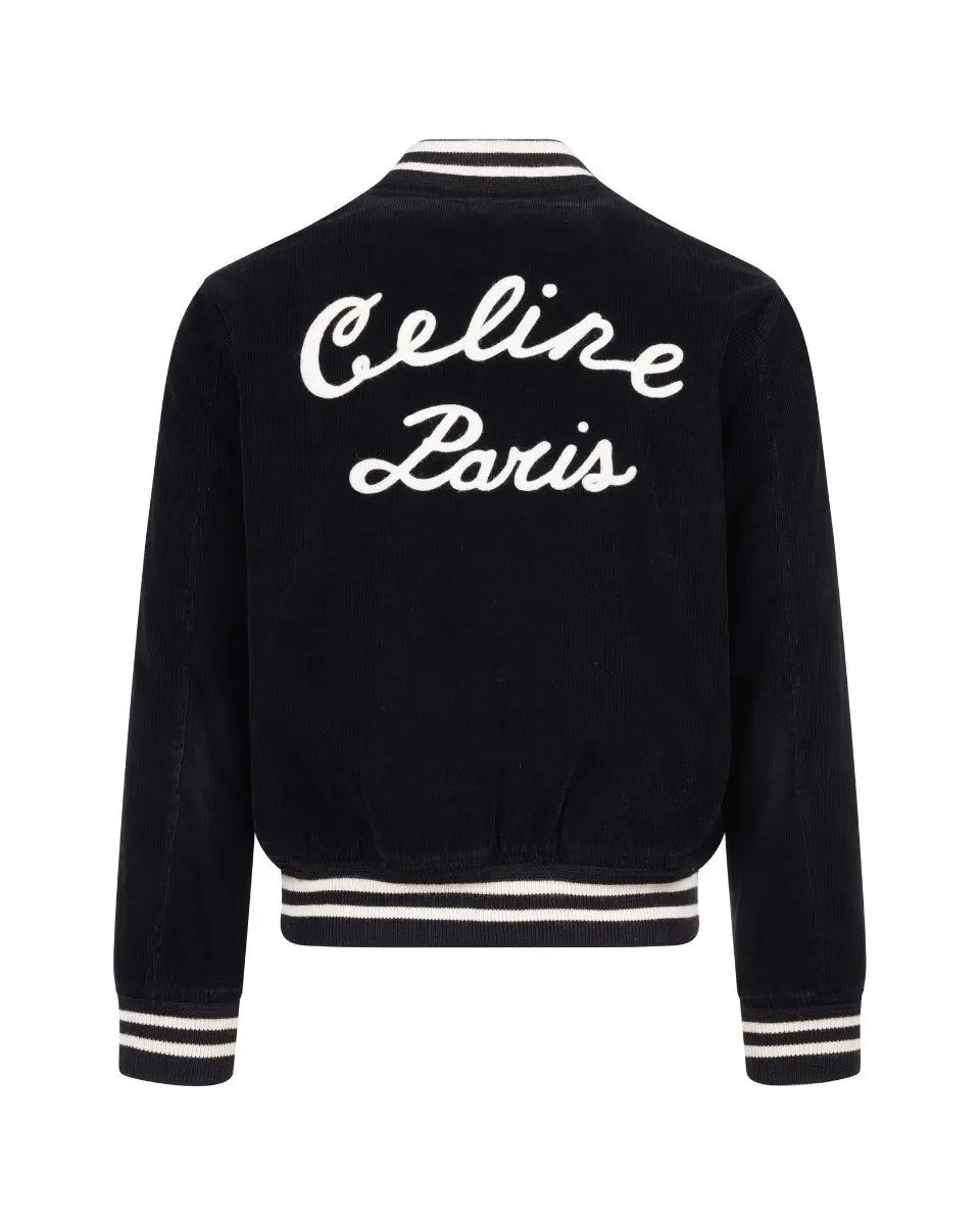 Celine back-patch corduroy teddy jacket Celine