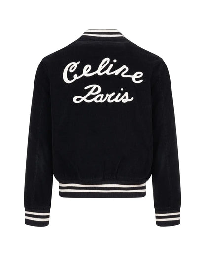 Celine back-patch corduroy teddy jacket Celine