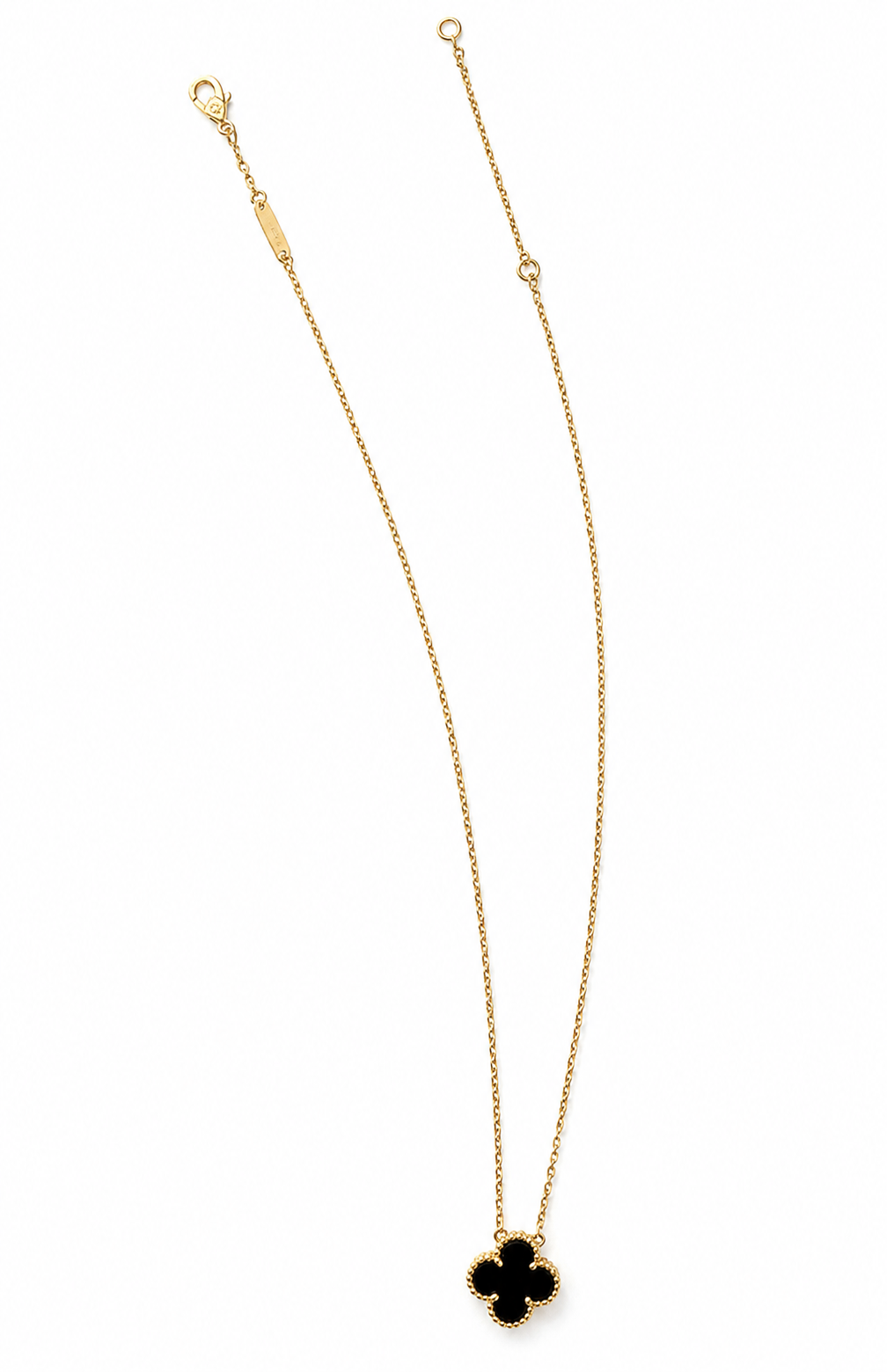 Van cleef onyx pendant necklace