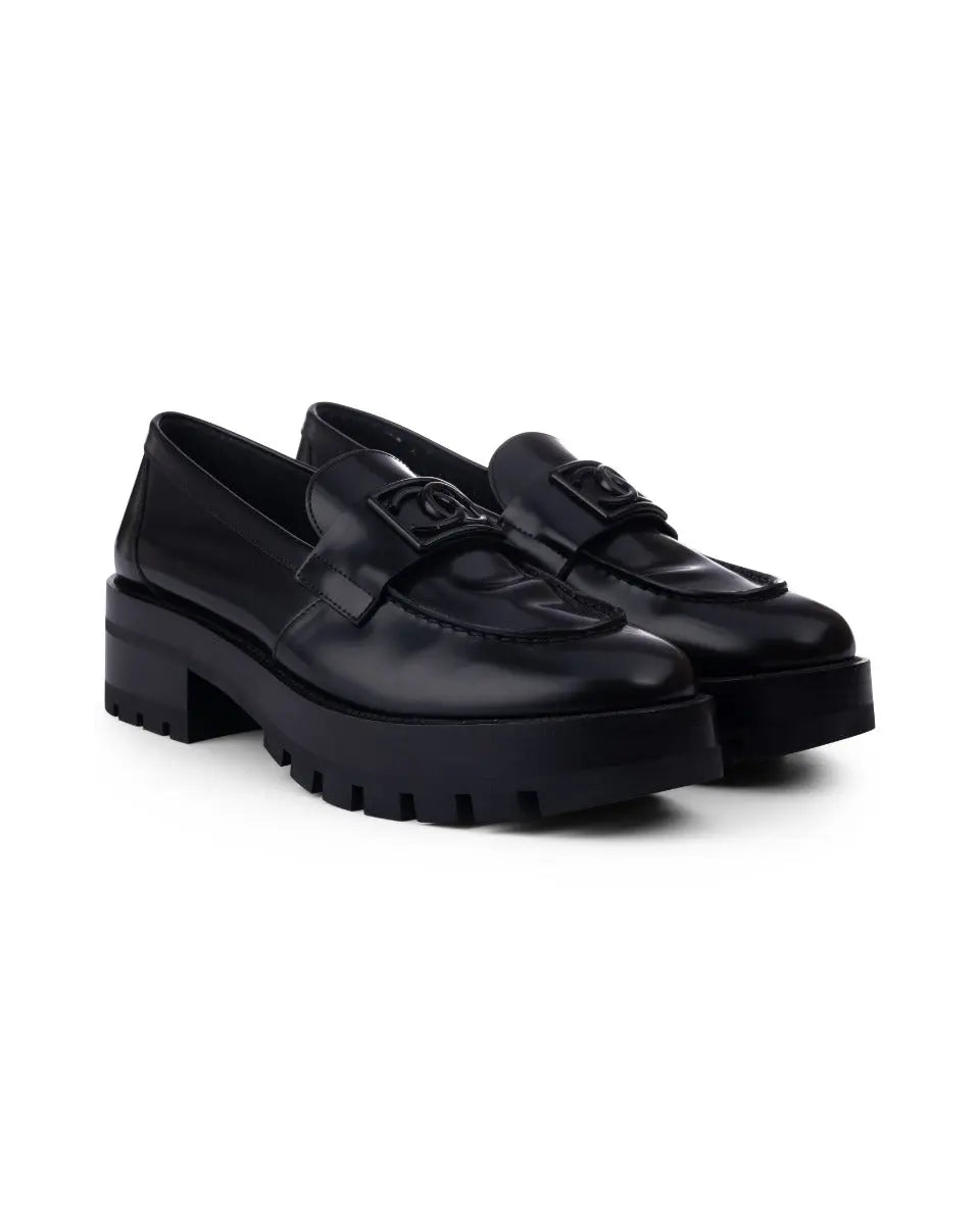 Chanel "CC" platform loafers