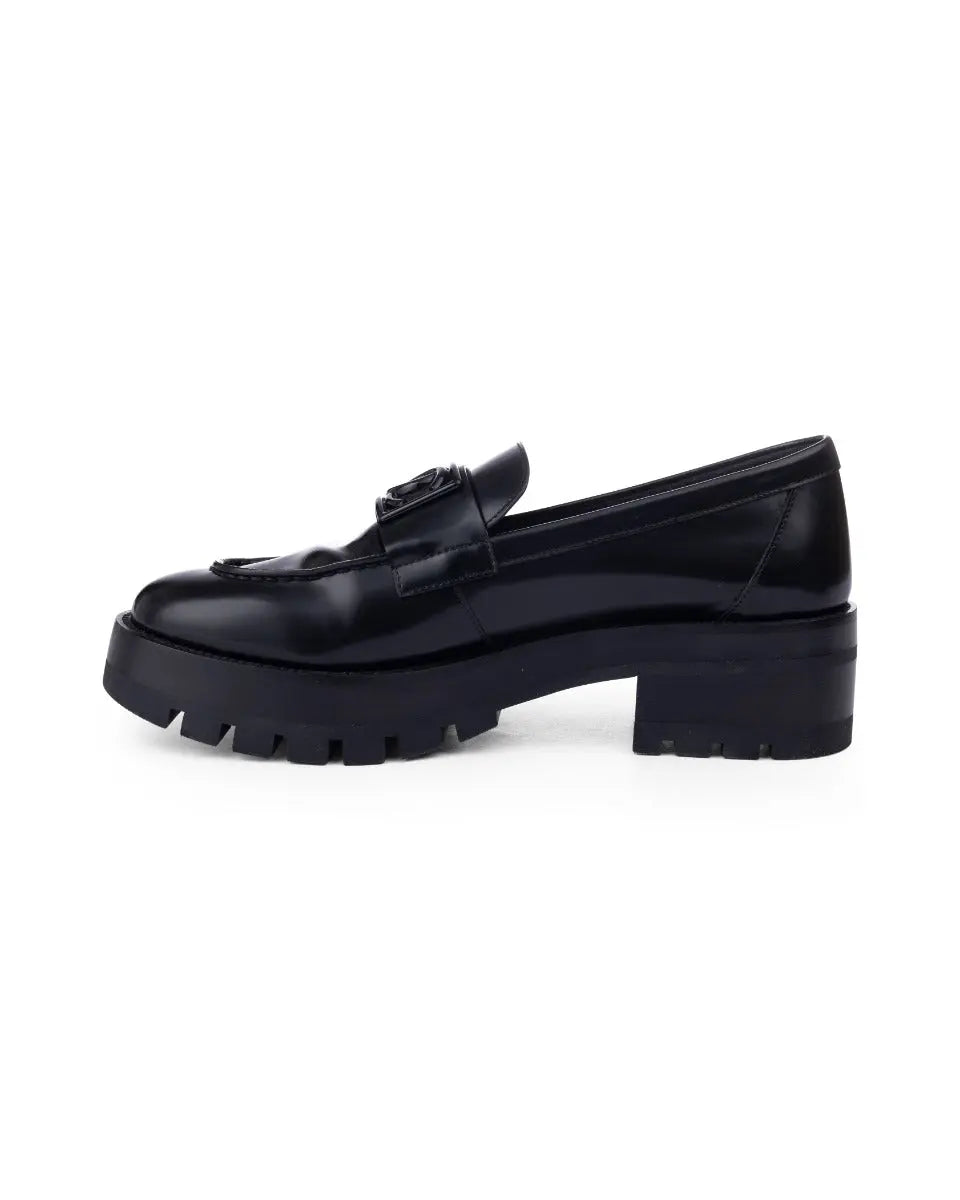 Chanel "CC" platform loafers