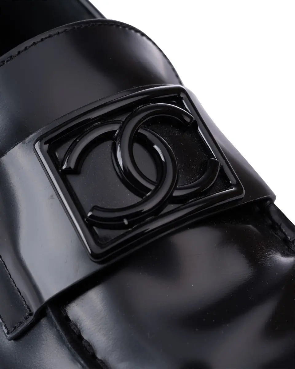 Chanel "CC" platform loafers