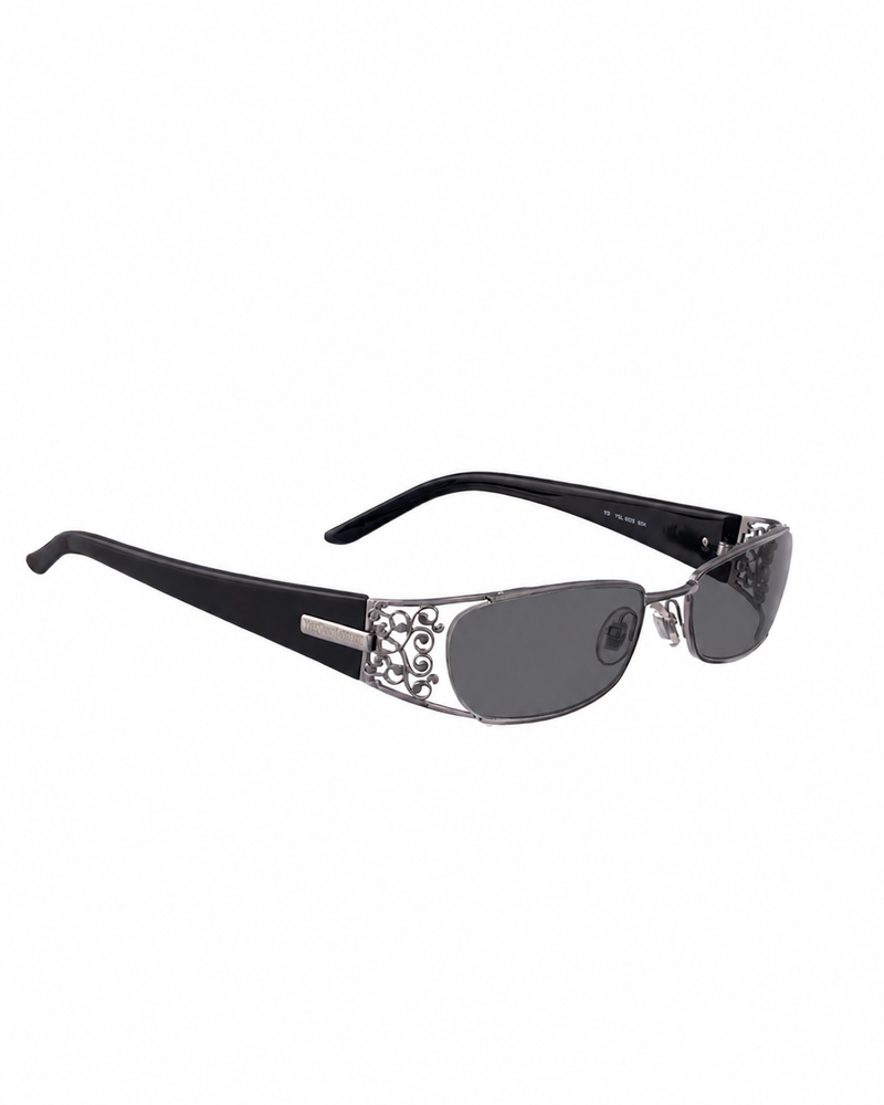 Yves Saint Laurent 00s Black Glasses with Antique Details