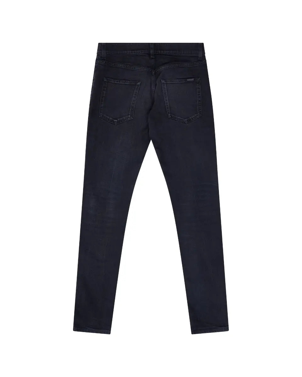 Saint Laurent D02 black low-waist skinny jeans