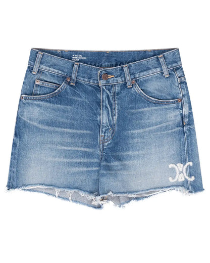Celine Skate washed denim shorts Celine