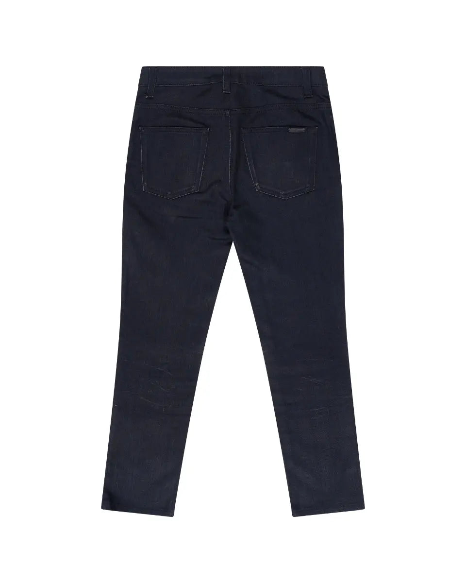 Saint Laurent D05 black skinny mid-rise jeans