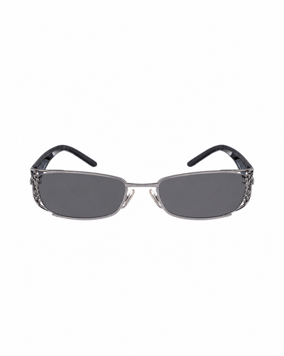 Yves Saint Laurent 00s Black Glasses with Antique Details
