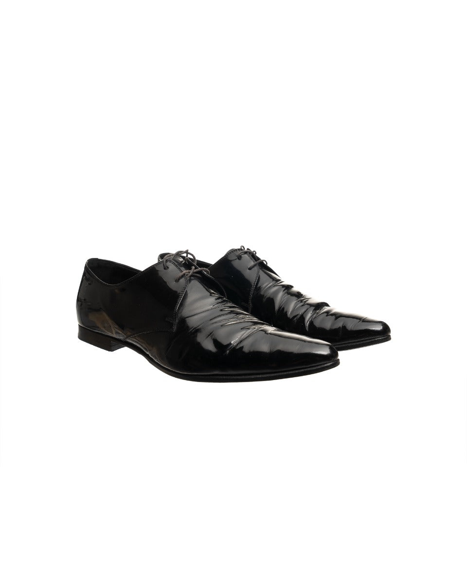 Yves Saint Laurent lakierowane buty oxford derby